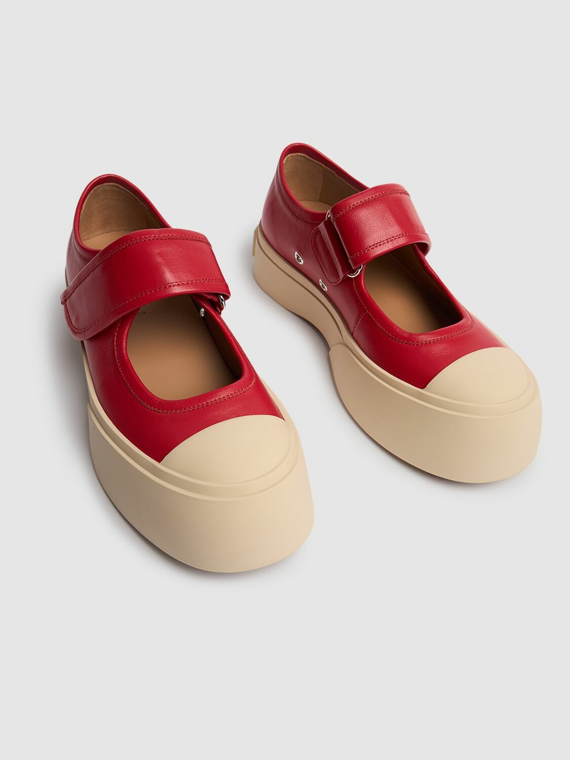 MARNI 20mm Pablo Mary Jane Leather Shoes Marni