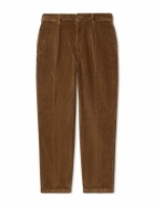 Drake's - Straight-Leg Cotton-Corduroy Trousers - Brown