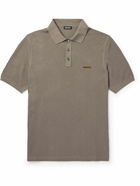 Zegna - Slim-Fit Cotton-Piqué Polo Shirt - Brown