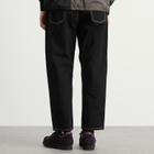 BEAMS Men's Wide Tapered Denim Jeans in Black