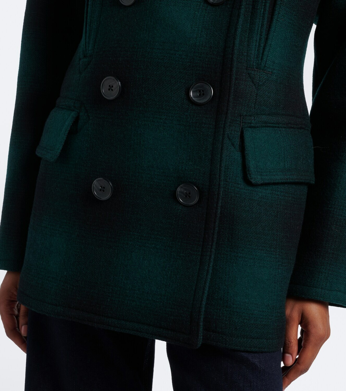 Polo Ralph Lauren Plaid wool-blend peacoat