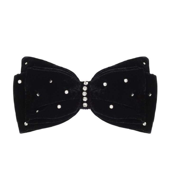 Photo: Miu Miu Embellished velvet bow barrette