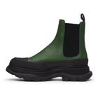 Alexander McQueen Green Tread Slick Chelsea Boots