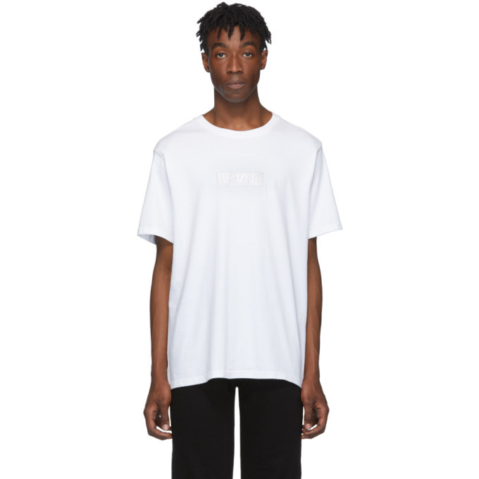 Levis White Relaxed Logo T-Shirt Levis