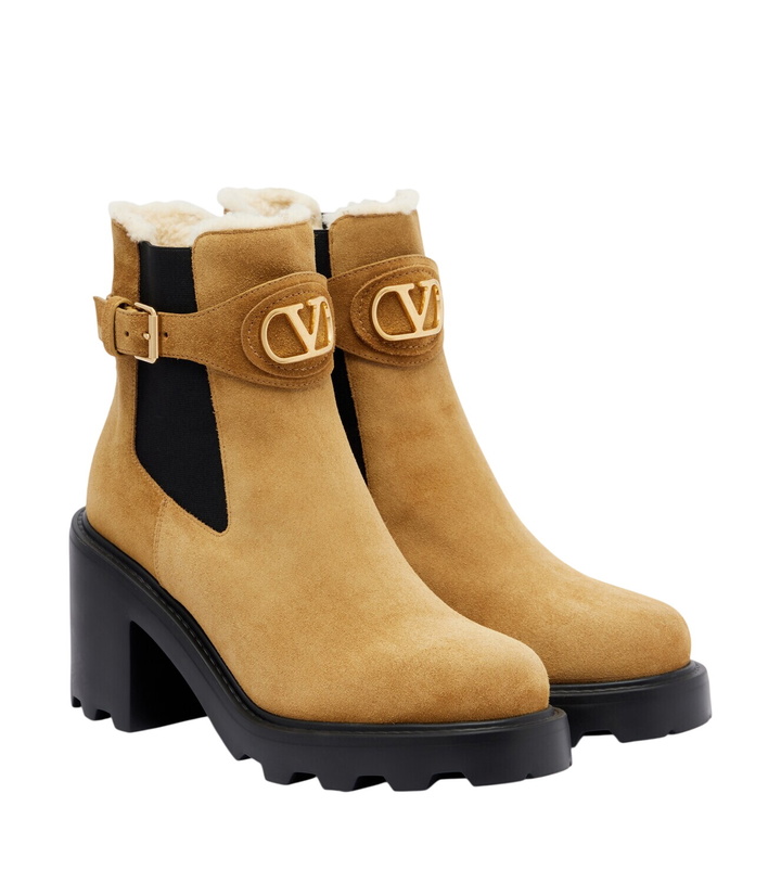 Photo: Valentino Garavani Beatle VLogo suede ankle boots