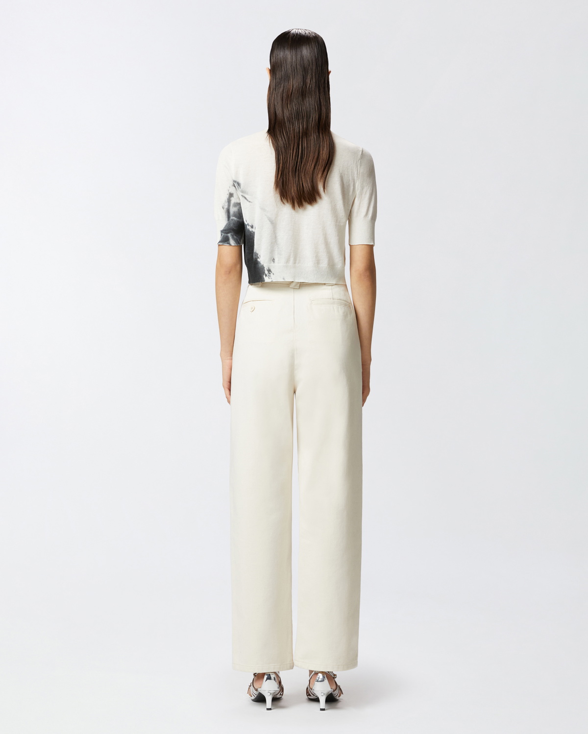 Pinko Reimagine By Pinko X Patrick Mc Dowell Trousers With Crossover And Belt Birch Beige