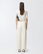 Pinko Reimagine By Pinko X Patrick Mc Dowell Trousers With Crossover And Belt Birch Beige