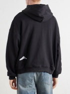 NAHMIAS - Distressed Cotton-Jersey Zip-Up Hoodie - Black