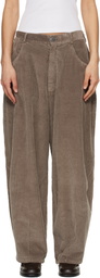 Cordera Gray Corduroy Baggy Trousers