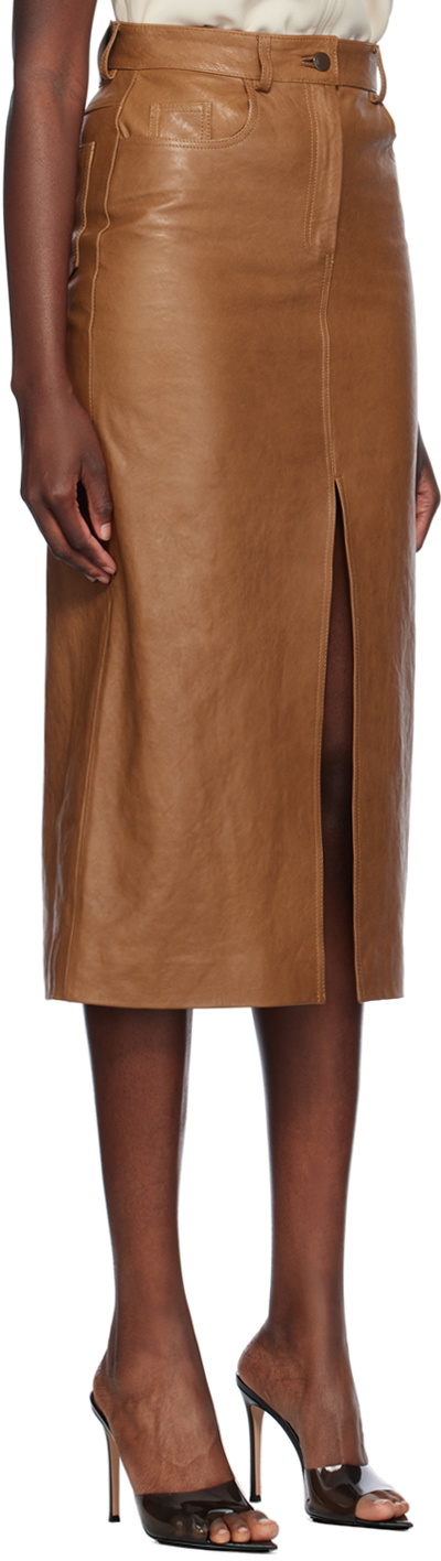 16Arlington Tan Ille Midi Skirt