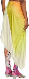 FAL-ASH Green & Orange Ruched Miniskirt