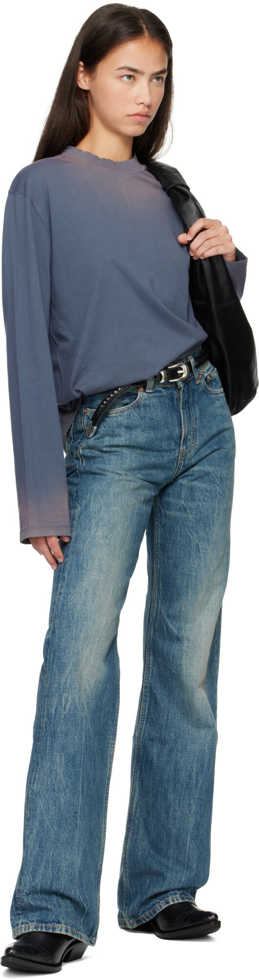 OUR LEGACY Blue Wata Cut Jeans