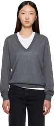 Loulou de Saison Gray Julio Cashmere Sweater