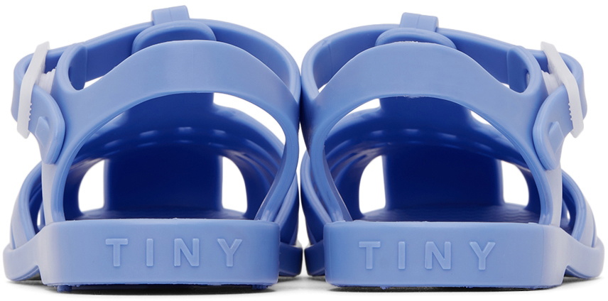 Blue Cotton Elastic Ankle Baby Sandal Shoes