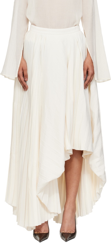 Photo: McQueen Beige Pleated Maxi Skirt