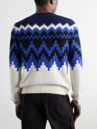 Canada Goose - Eri Intarsia-Knit Wool and Alpaca-Blend Sweater - Blue