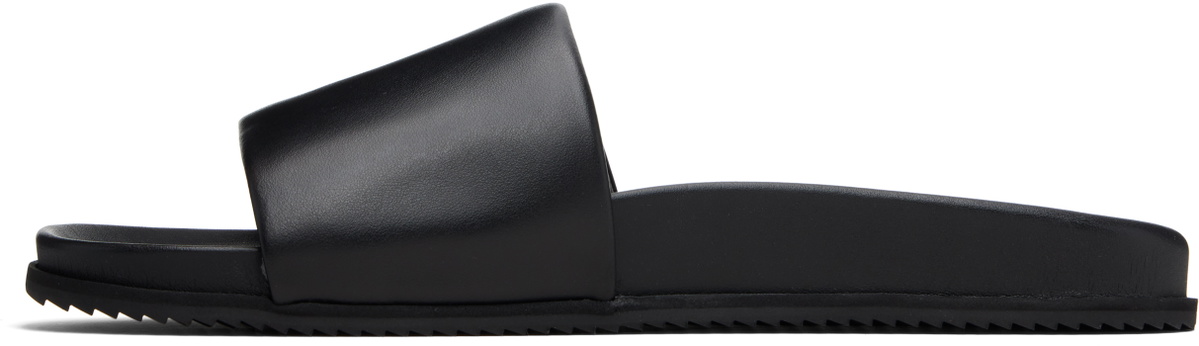 Paul Smith Black 'Signature Stripe' Leather Bellagio Slides