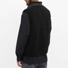 Taion Men's Reversible Fleece Down Vest in Black/Black