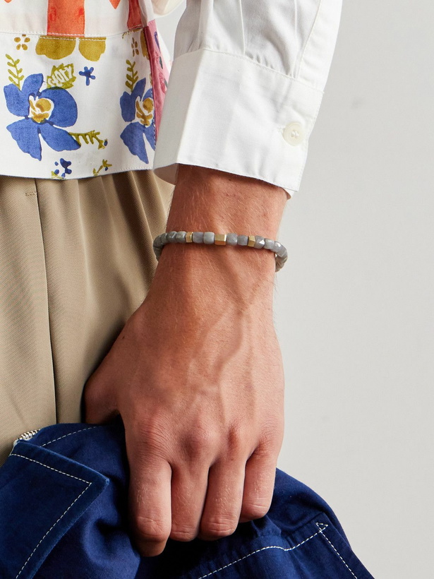 Photo: Jacquie Aiche - Gold Labradorite Beaded Bracelet