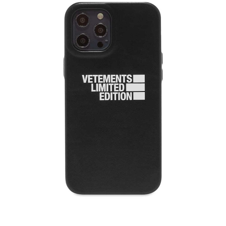 Photo: VETEMENTS Logo Limited Edition iPhone 12 Pro Case