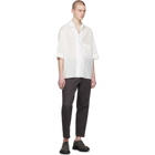 Lemaire White Convertible Collar Shirt