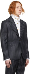 Vivienne Westwood Navy Striped Classic Blazer