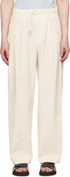 AMOMENTO Off-White Pleated Trousers