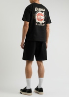 Evisu Hanafuda Kamon Printed Cotton T-shirt Black