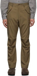 4SDESIGNS Tan Wool Cargo Pants