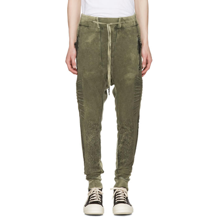 サルエルパンツ 11 by boris bidjan saberi 11 by Boris Bidjan Saberi Green Optic Jogging Pants 11 by Boris