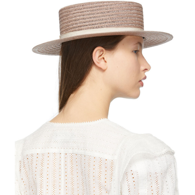 Maison Michel Beige Hemp Kiki Hat Maison Michel display picture 1