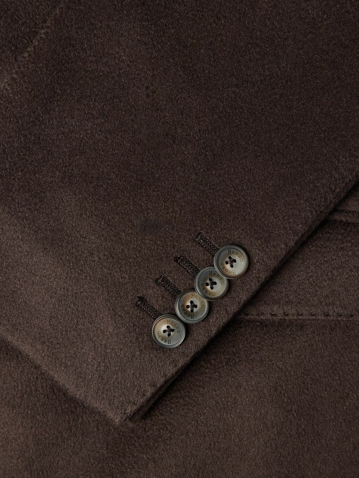 Herno - Quilted Nylon-Trimmed Cashmere Top Coat - Brown