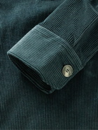 Brioni - Camp-Collar Cotton and Cashmere-Blend Corduroy Shirt Jacket - Blue