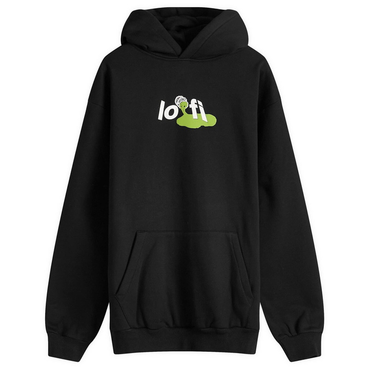 Photo: Lo-Fi Men's Paint Logo Hoodie in Black
