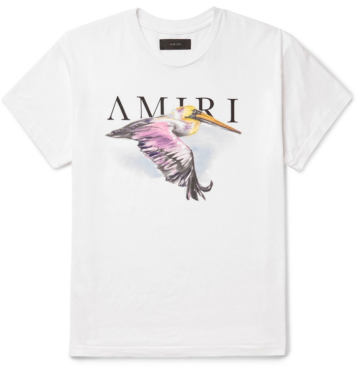 Photo: AMIRI - Logo-Print Cotton-Jersey T-Shirt - White