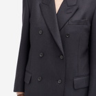 Auralee Women's Light Melton Chesterfield Coat in Top Charcoal