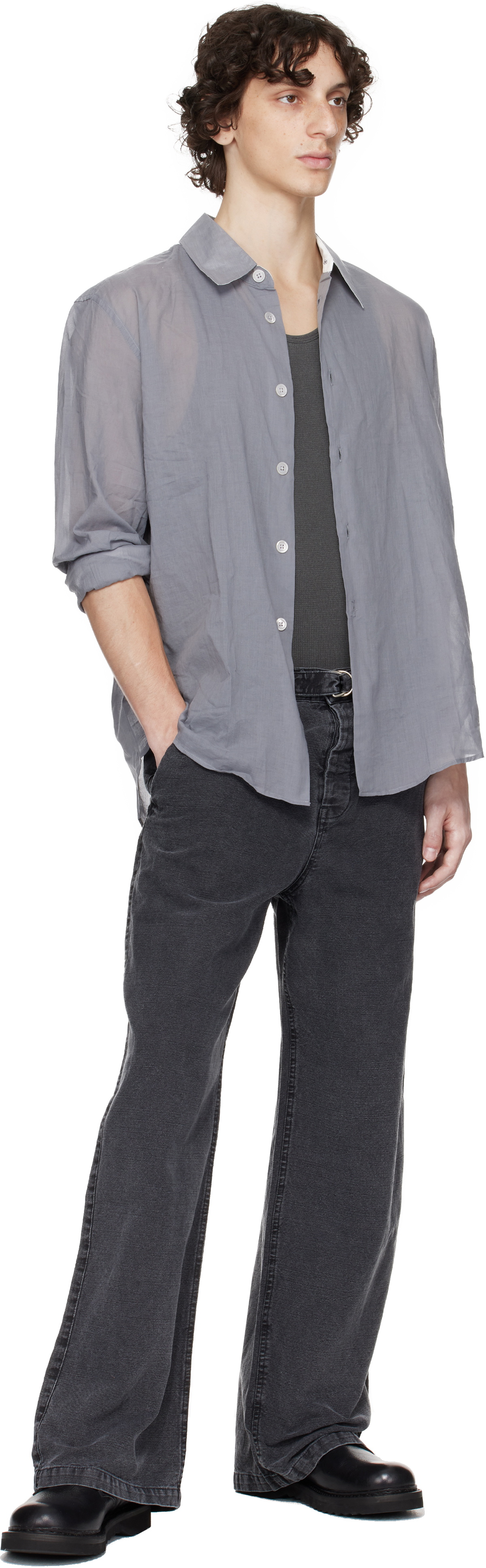 OUR LEGACY Gray Stern Chino Trousers Our Legacy