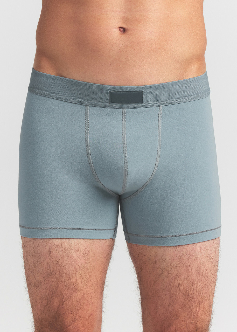 Skims Cotton-blend 3" Boxer Briefs set of Three Blue