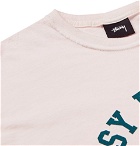 Stüssy - Logo-Print Ombré Cotton-Jersey T-Shirt - Peach