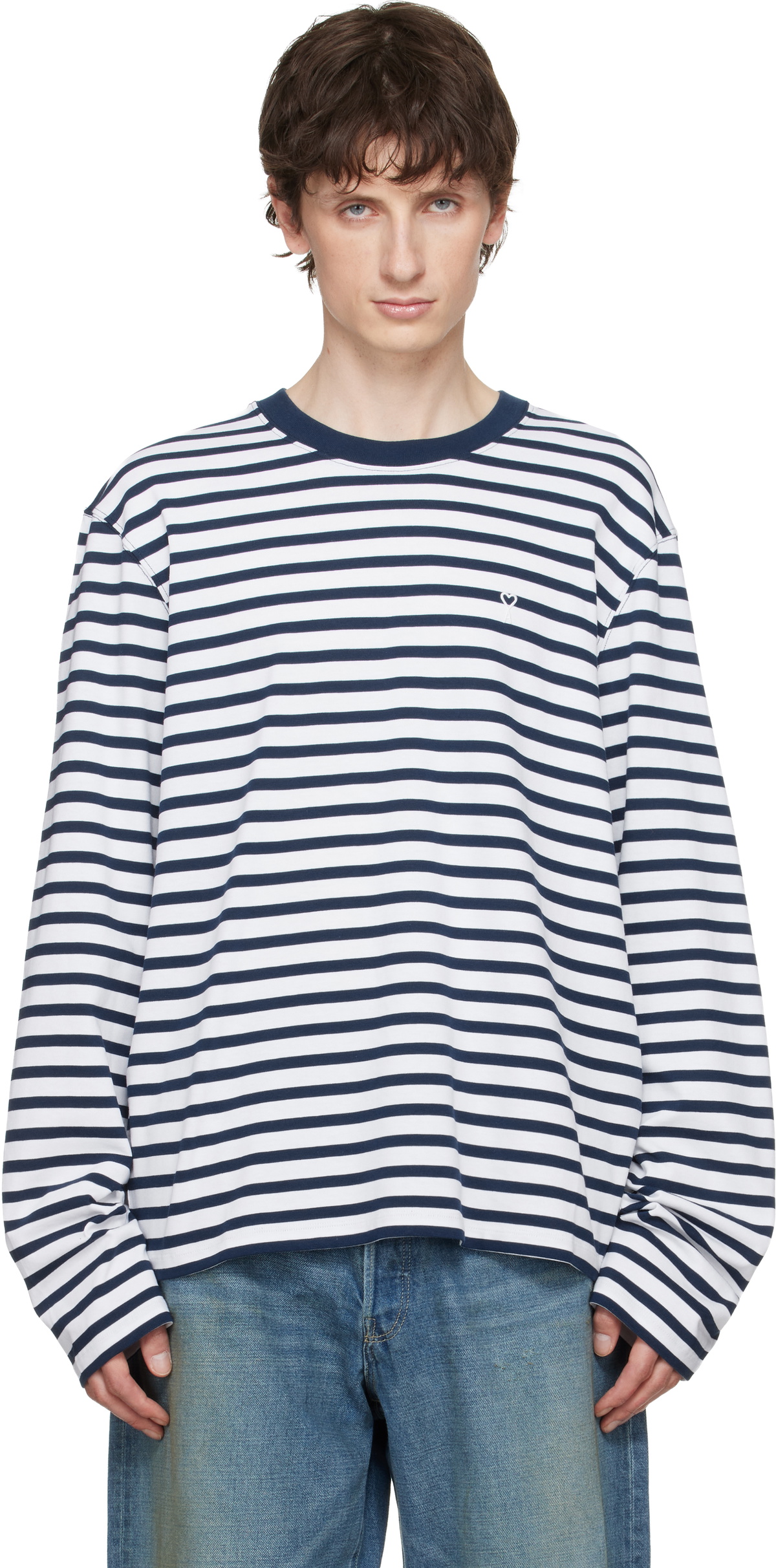 Ami shirring logo tops 【タグ付】 andmary Ami shirring logo tops color white/black ¥8800-tax in 華奢な肩紐が