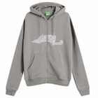 POSTAL Men's Trip Applique Zip Hoodie in Concrete