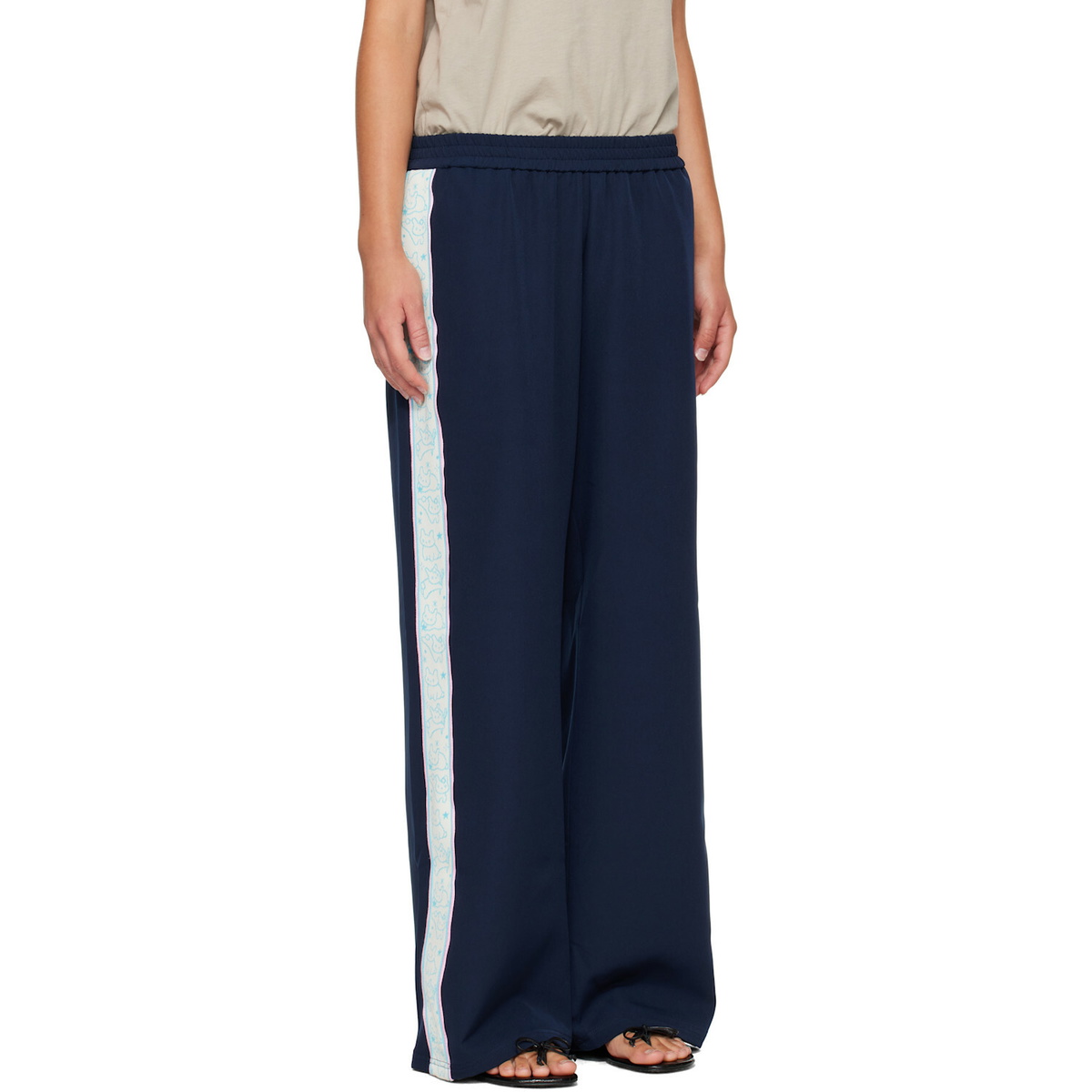 Sandy Liang Navy Broome Lounge Pants