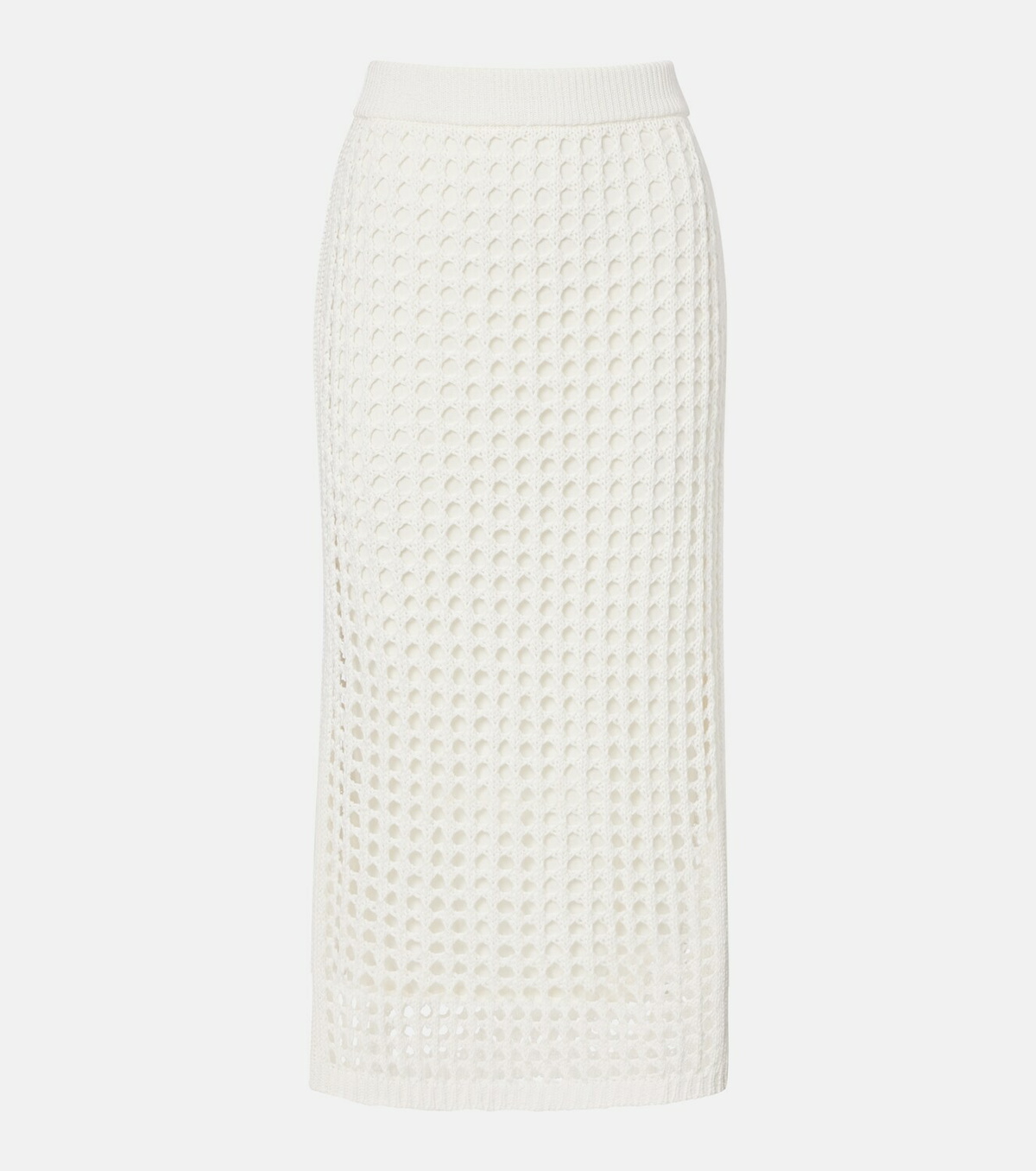 Max Mara Geode open-knit cotton midi skirt