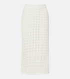 Max Mara Geode open-knit cotton midi skirt