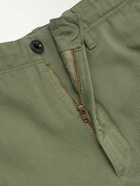 Slowear - Straight-Leg Cotton and Linen-Blend Shorts - Green