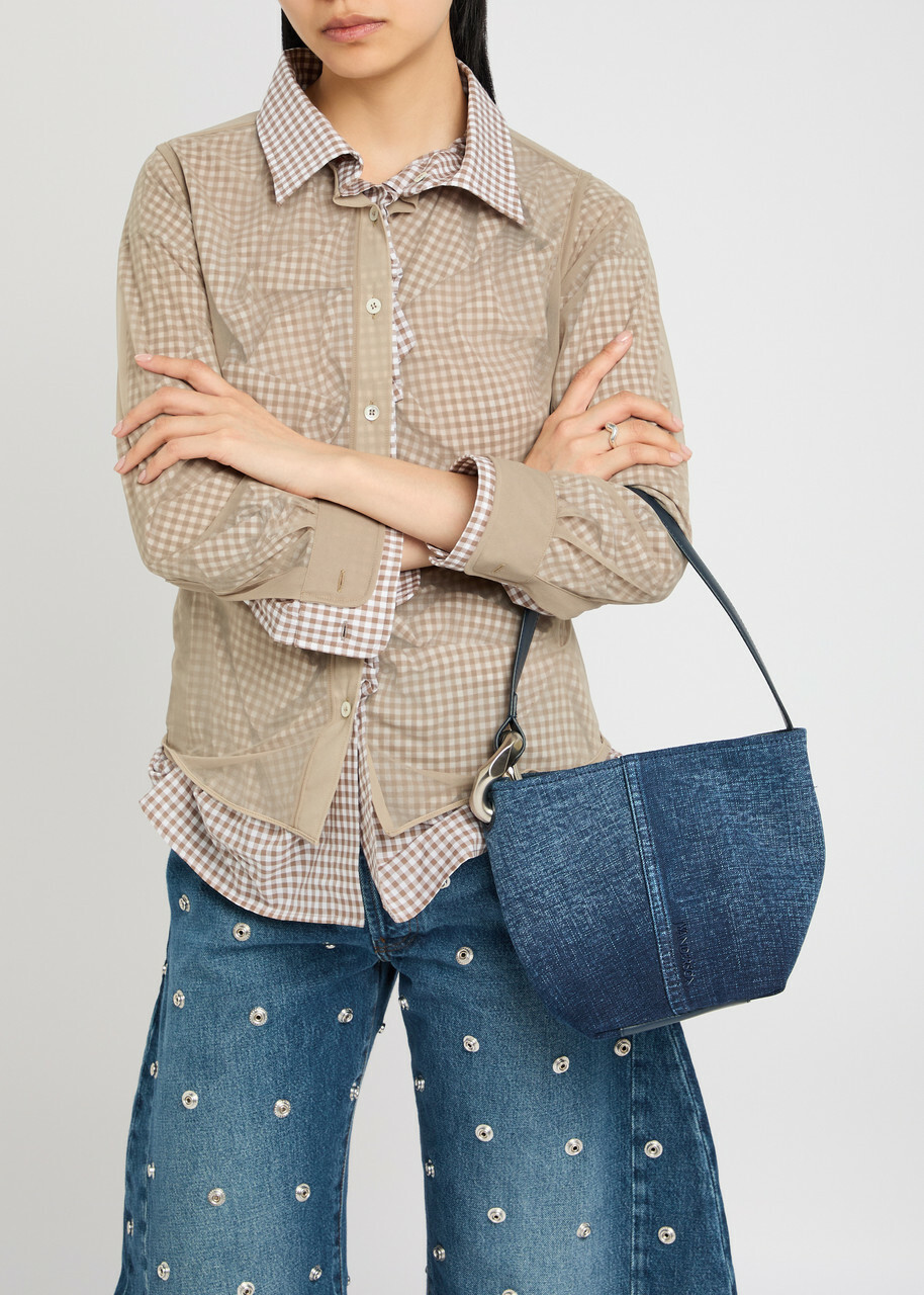 JW Anderson The Jwa Corner Small Denim Bucket bag - Blue - One Size