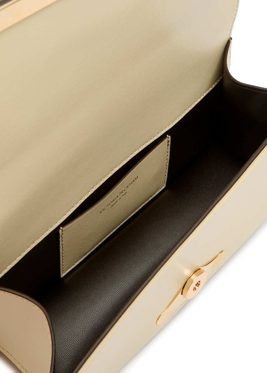 Victoria Beckham The 202 Grained Leather Clutch - Ivory - One Size