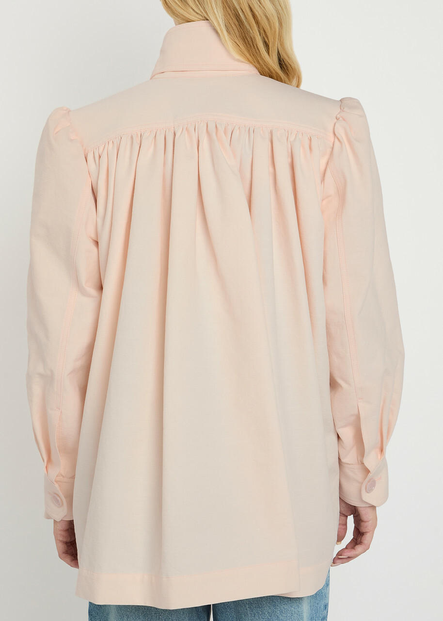 Chloe Pleated Canvas Jacket Pink