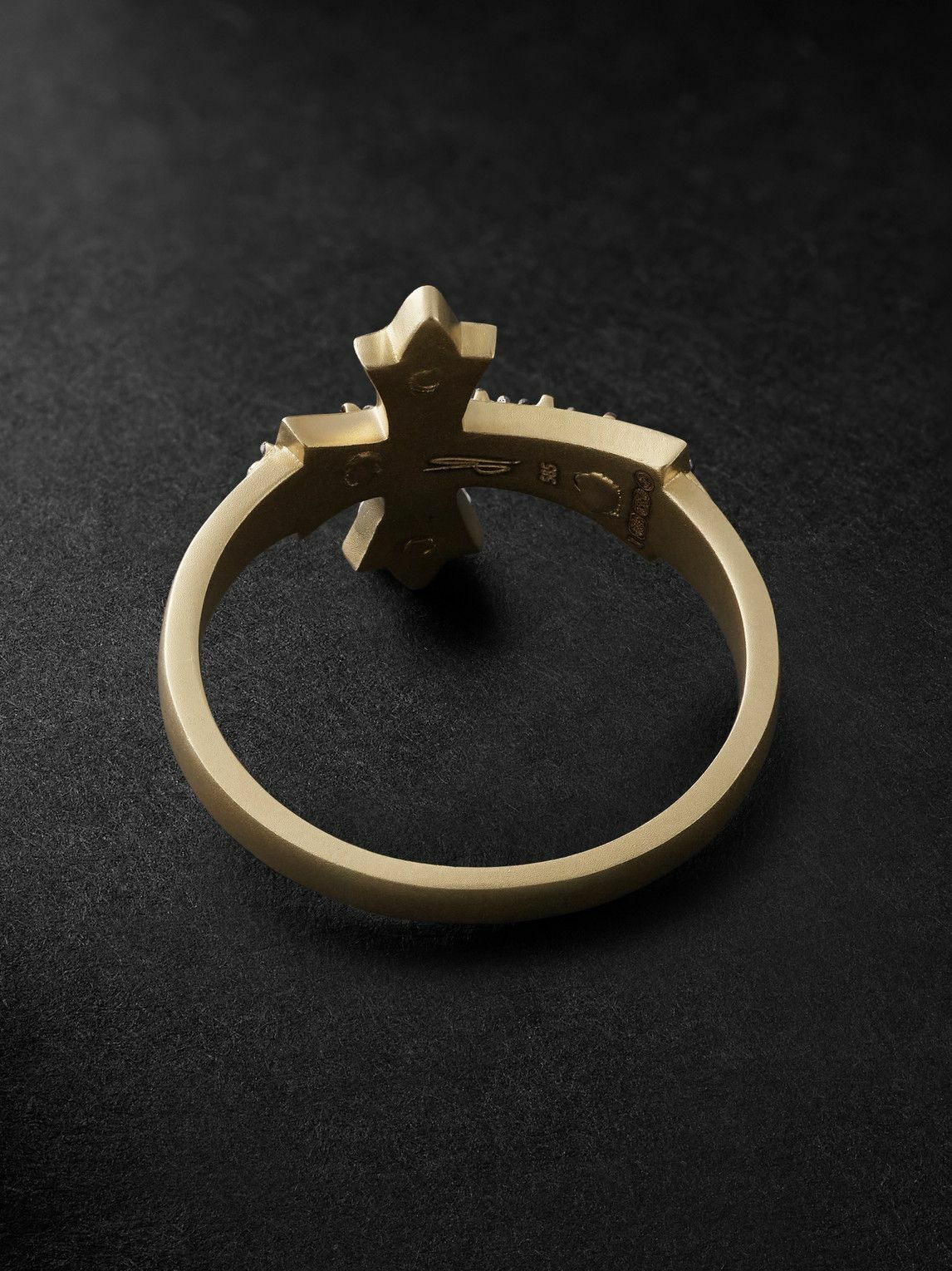 Jacquie Aiche - Sophia Gold, Rhodium and Diamond Ring - Gold