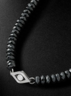 Sydney Evan - White Gold Hematite Beaded Necklace